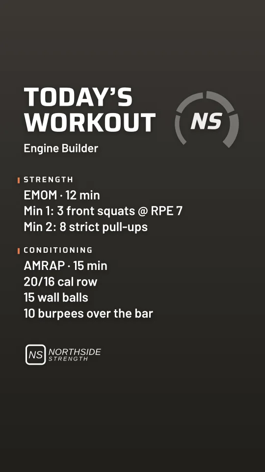 A today’s workout Story card listing the workout.